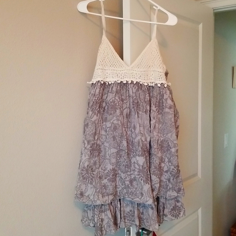Flowy, layered bohemian dress